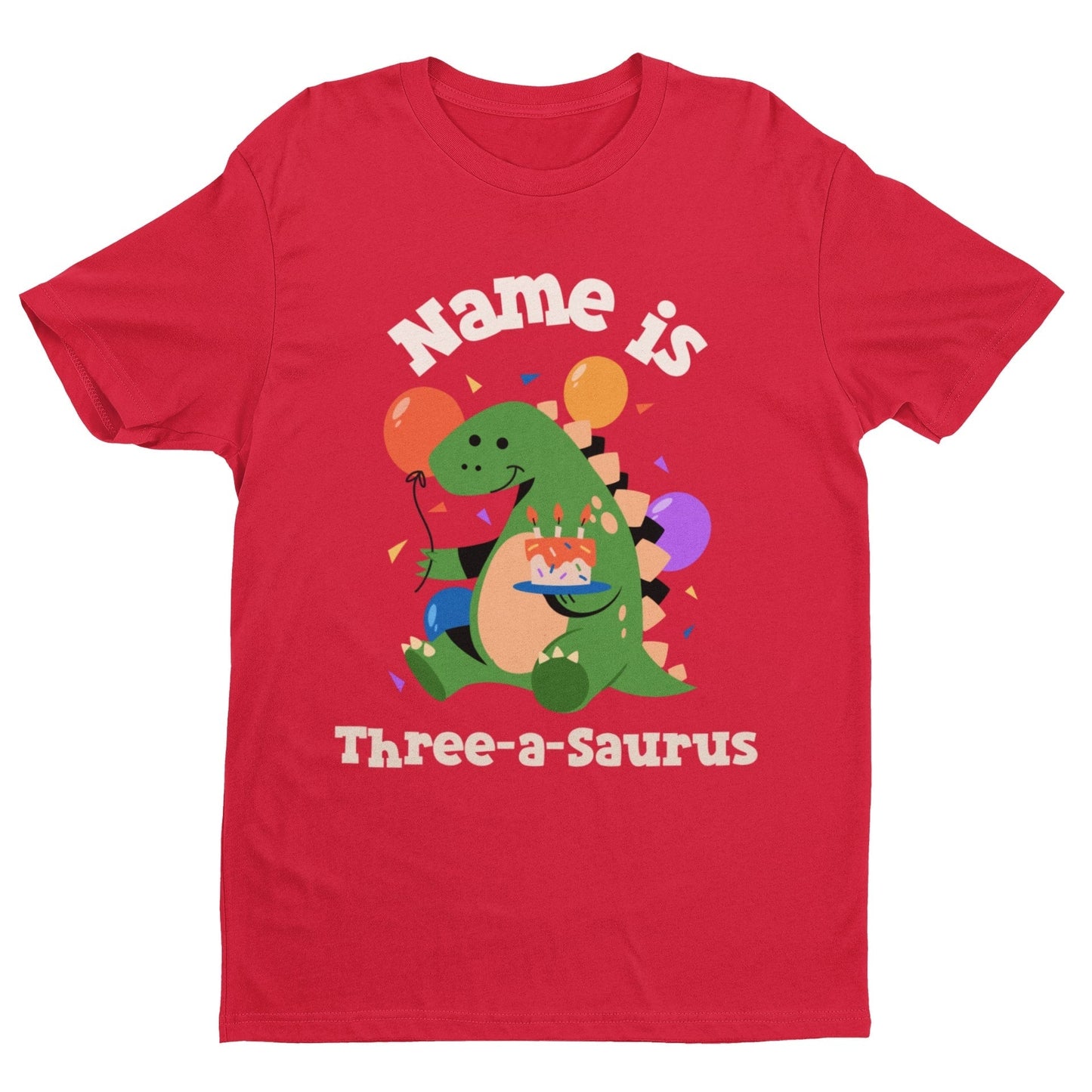 PERSONALISED Toddlers Dinosaur Birthday T Shirt Choose Any Name And AnGalaxy Tees