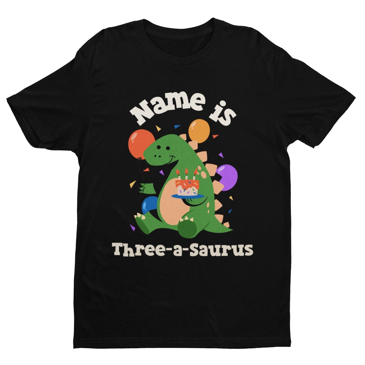 PERSONALISED Toddlers Dinosaur Birthday T Shirt Choose Any Name And AnGalaxy Tees