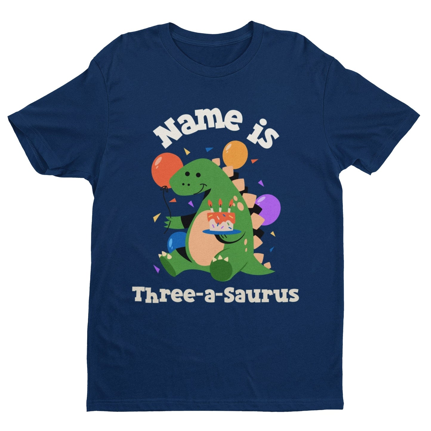 PERSONALISED Toddlers Dinosaur Birthday T Shirt Choose Any Name And AnGalaxy Tees