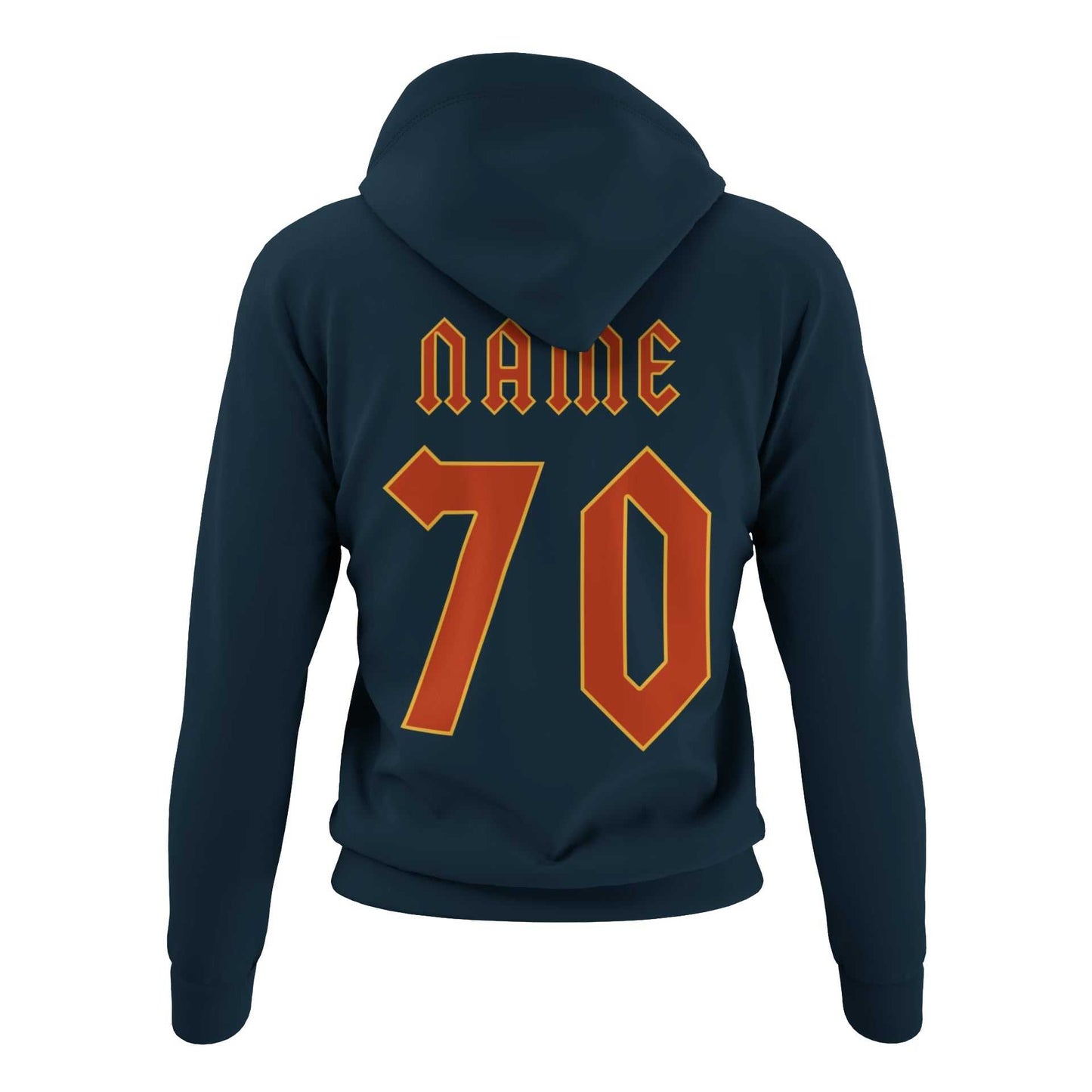 Personalised 1955 "A Legend Was Born" 70th Birthday hoodie with name on back, retro font design.