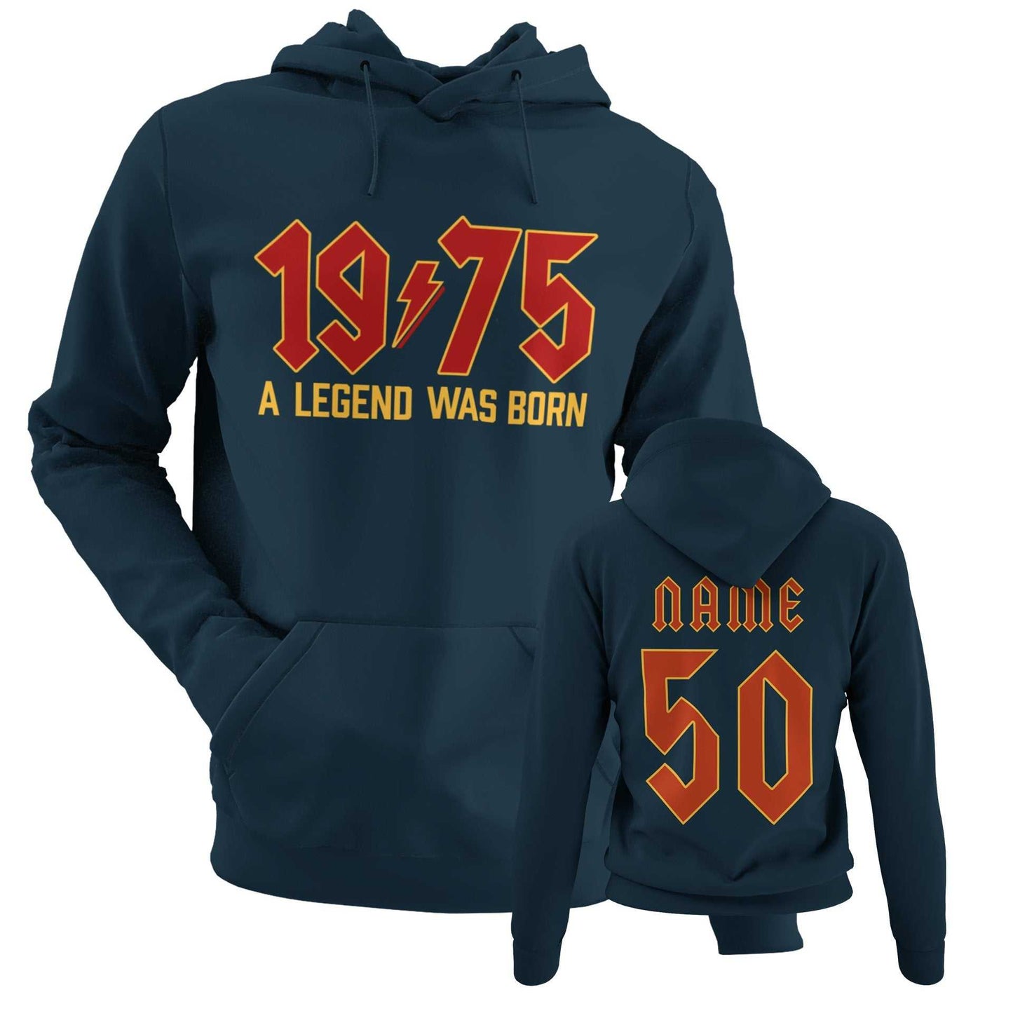 Personalised 1975 A Legend Was Born 50th Birthday in 2025 Hoodie Name Galaxy Tees