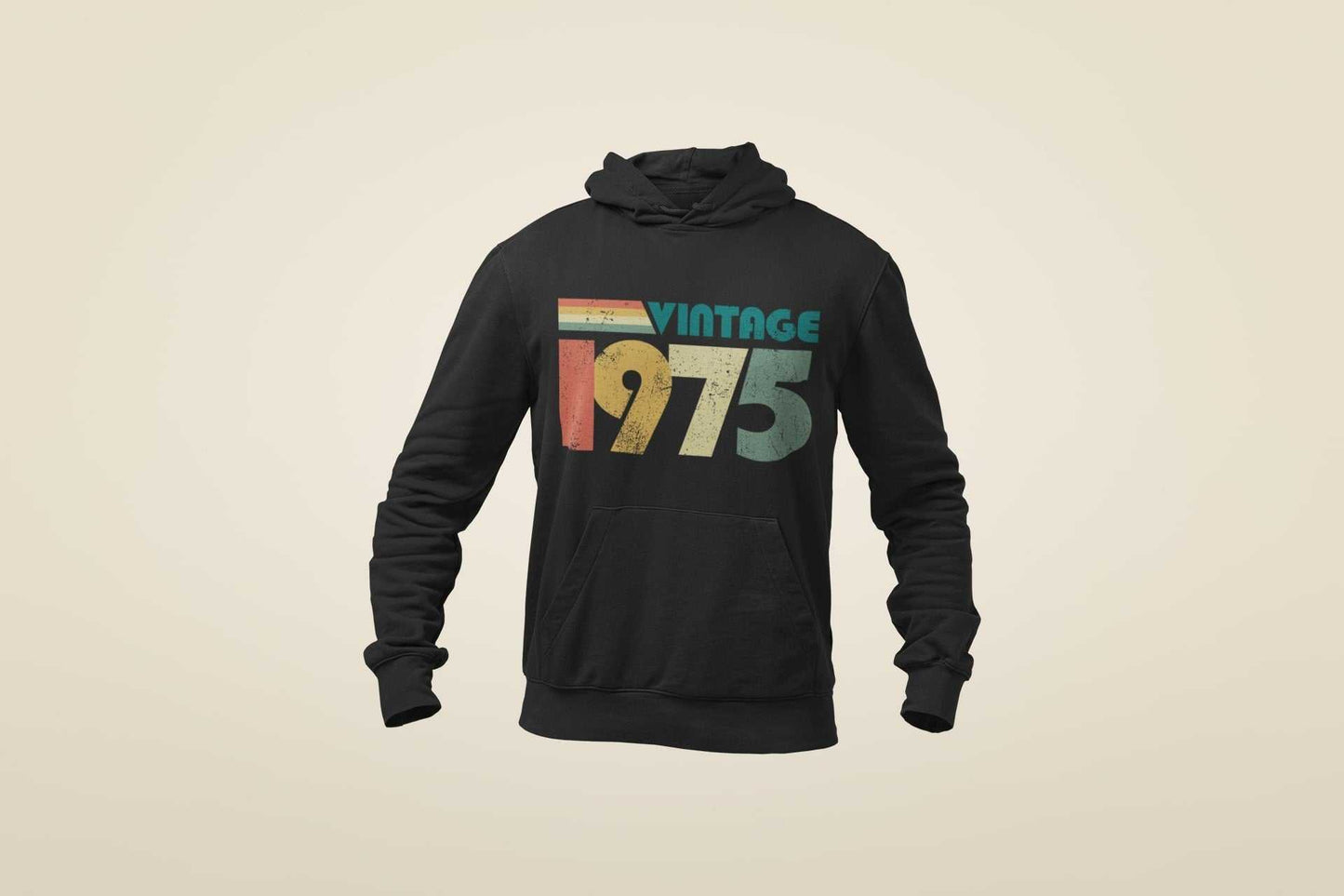 Personalised 50th Birthday in 2025 Hoodie Vintage 1975 with Name and AGalaxy Tees