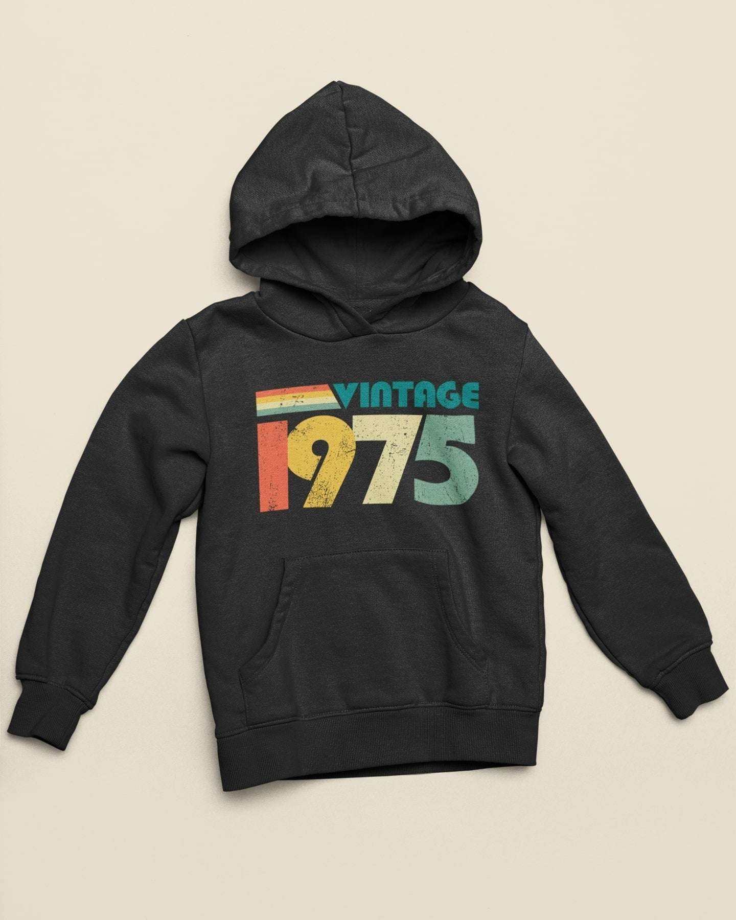 Personalised 50th Birthday in 2025 Hoodie Vintage 1975 with Name and AGalaxy Tees