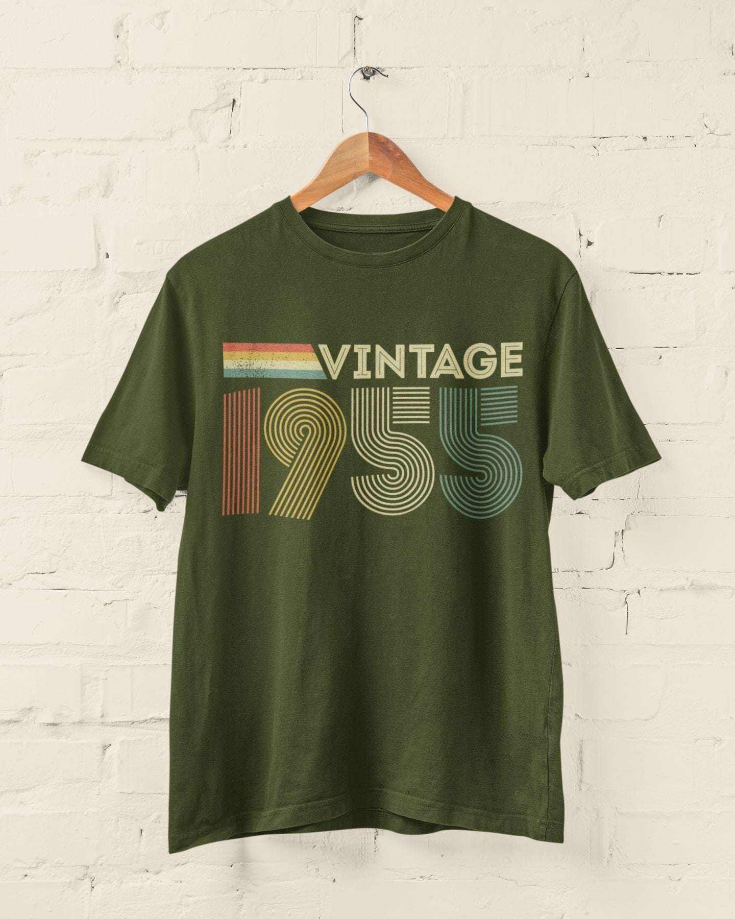 Personalised 70th Birthday in 2025 T-Shirt Vintage 1955 with Name & AgGalaxy Tees