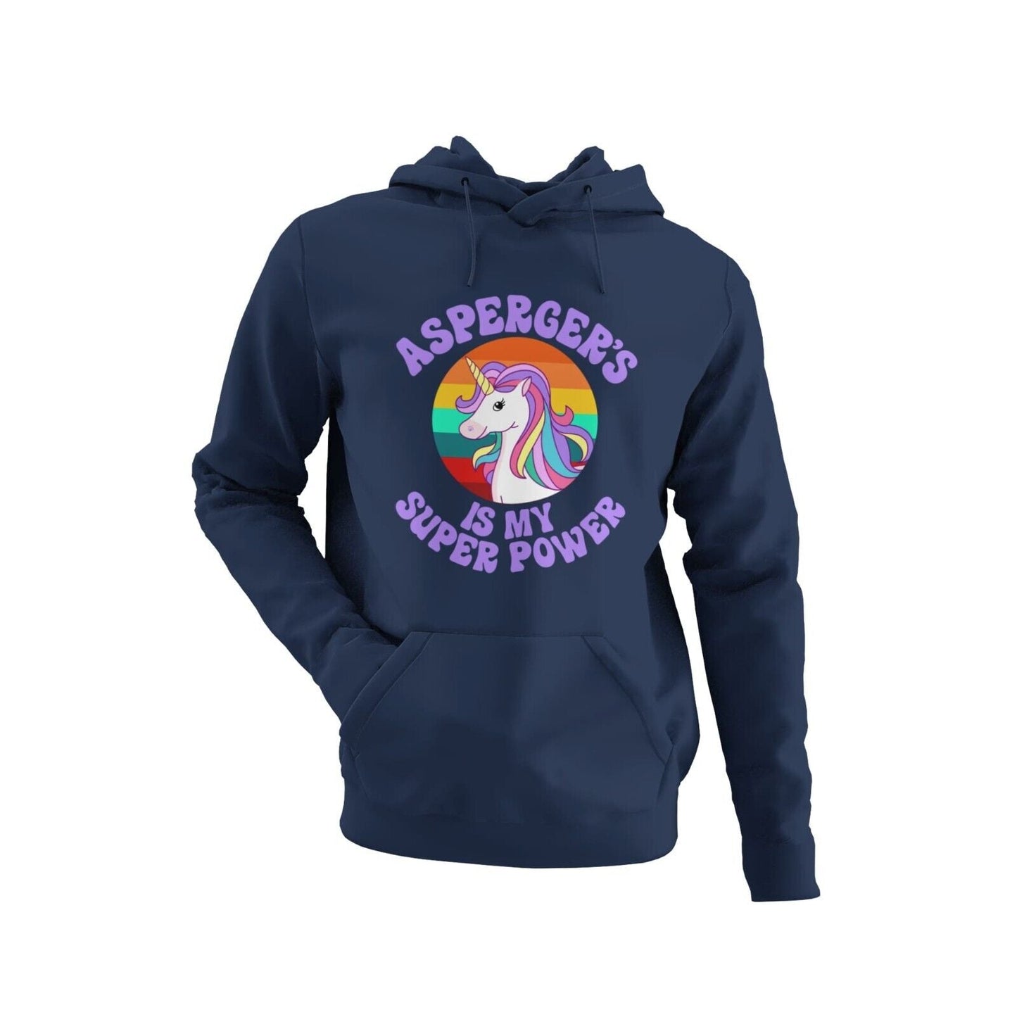 Personalised ASPERGER'S IS MY SUPERPOWER HOODIE Autism NAME and NUMBERGalaxy Tees