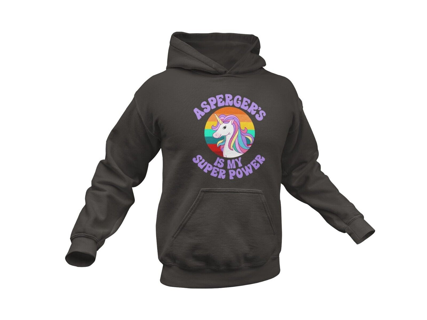 Personalised ASPERGER'S IS MY SUPERPOWER HOODIE Autism NAME and NUMBERGalaxy Tees