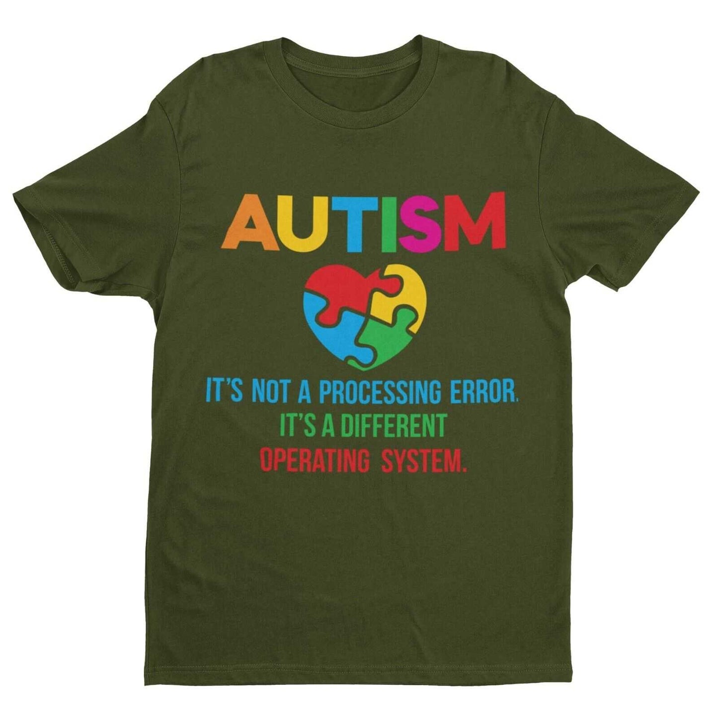Personalised Autism It's Not A Processing Error T Shirt Name and NumbeGalaxy Tees