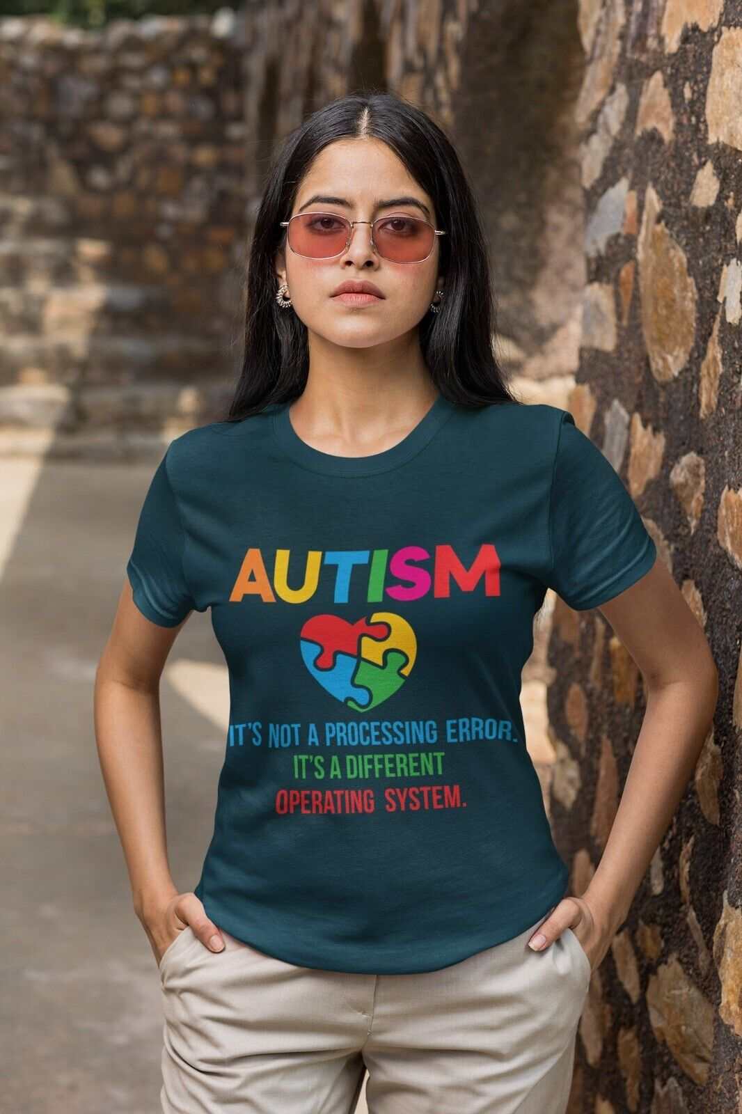 Personalised Autism It's Not A Processing Error T Shirt Name and NumbeGalaxy Tees