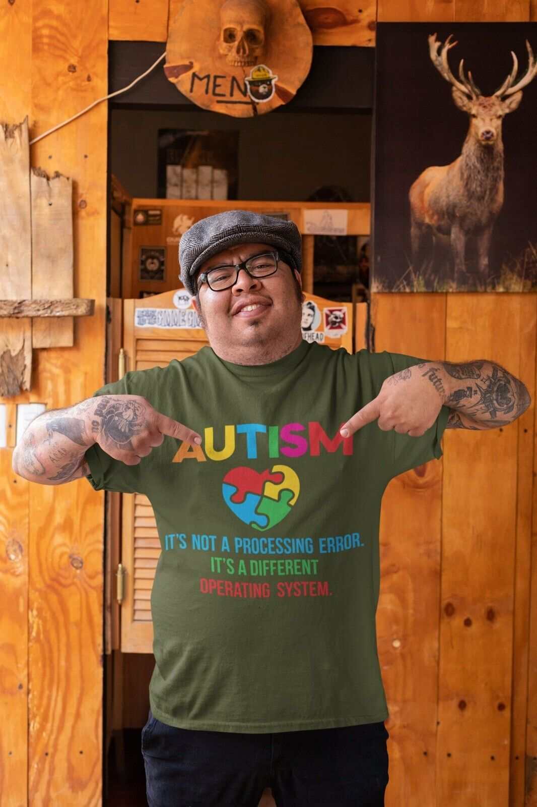 Personalised Autism It's Not A Processing Error T Shirt Name and NumbeGalaxy Tees