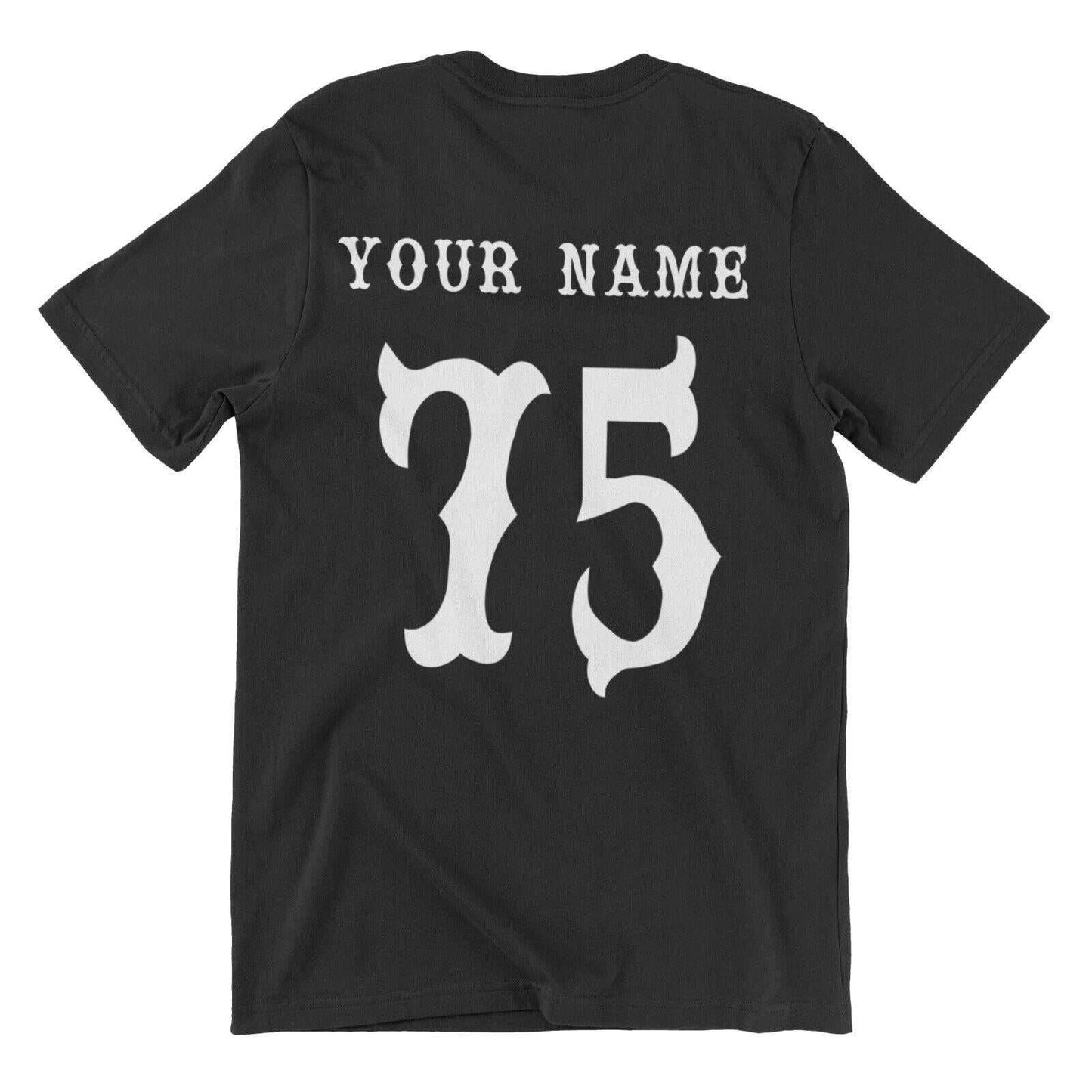 Personalised BIKER GRANDAD T Shirt Name and Age On Back Funny Gift MotGalaxy Tees