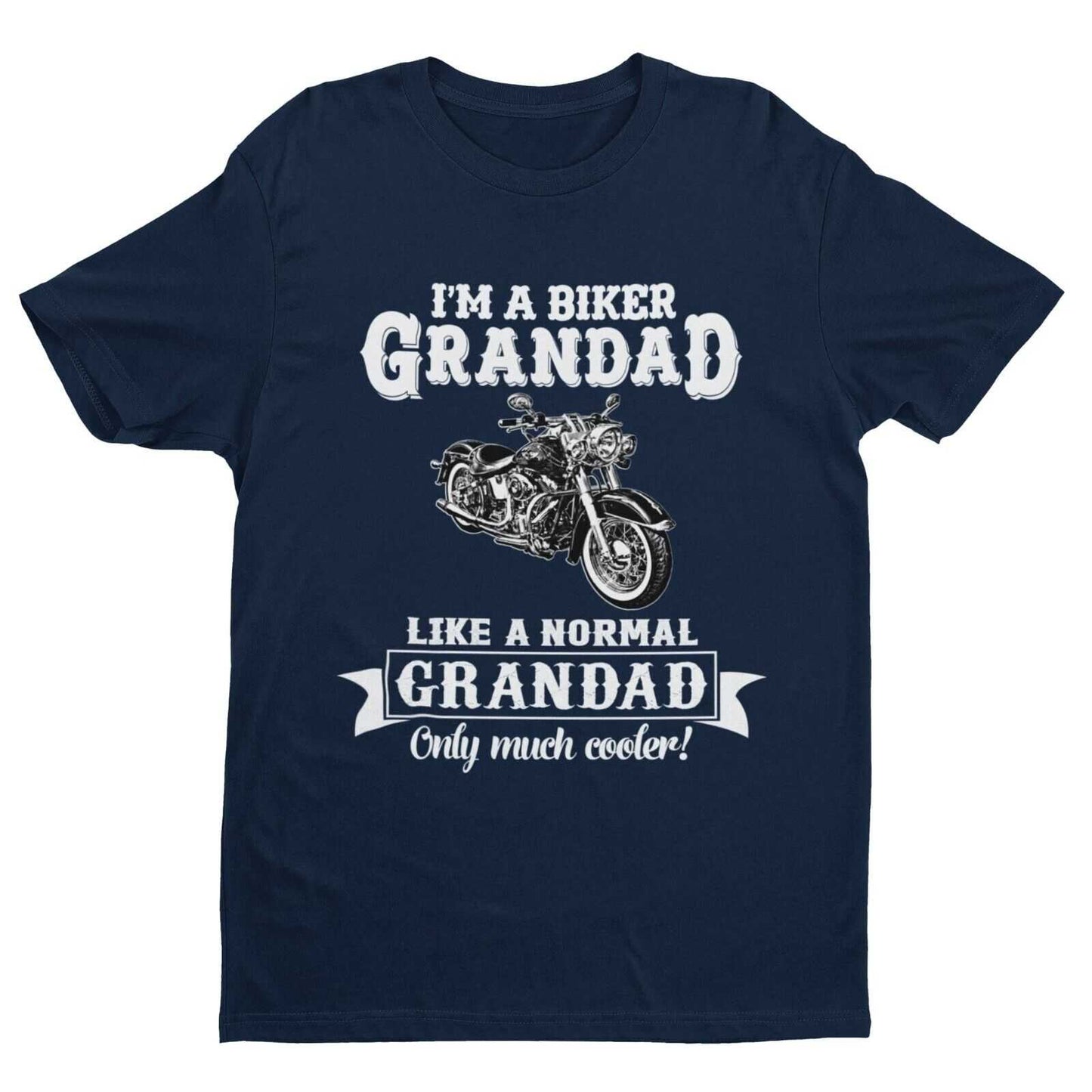 Personalised BIKER GRANDAD T Shirt Name and Age On Back Funny Gift MotGalaxy Tees