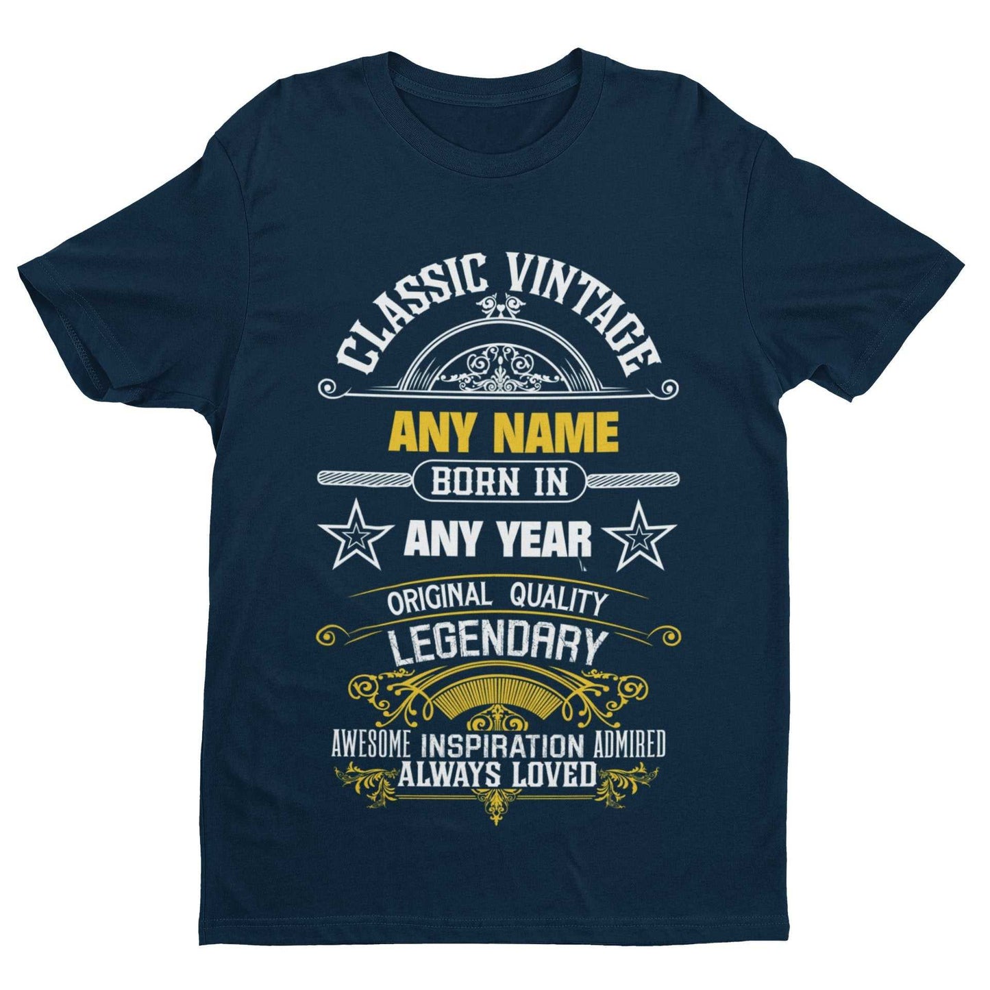 Personalised Birthday T Shirt Any Name - Any Year For Any Birthday VinGalaxy Tees