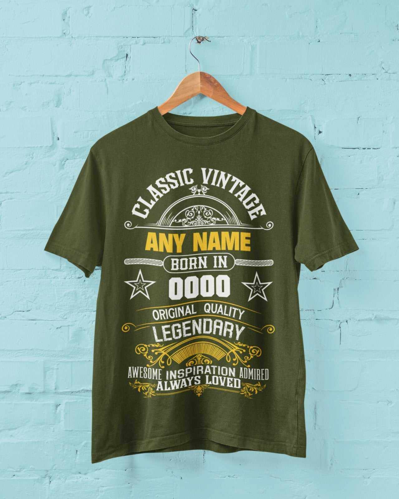 Personalised Birthday T Shirt Any Name - Any Year For Any Birthday VinGalaxy Tees