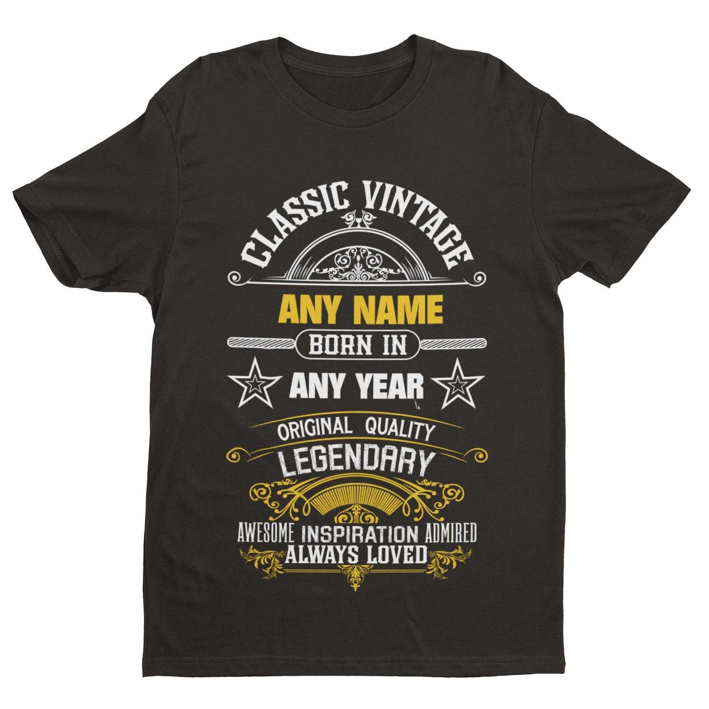 Personalised Birthday T Shirt Any Name - Any Year For Any Birthday VinGalaxy Tees