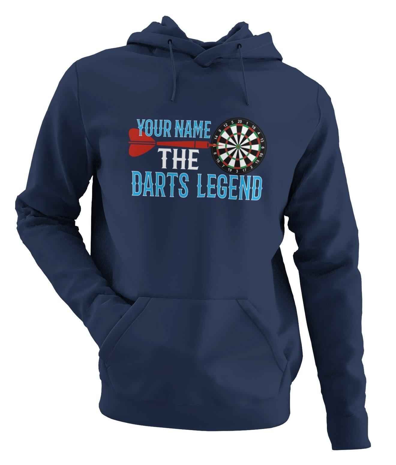 Personalised Darts Hoodie ANY NAME The DARTS LEGEND Custom Gift Idea PGalaxy Tees