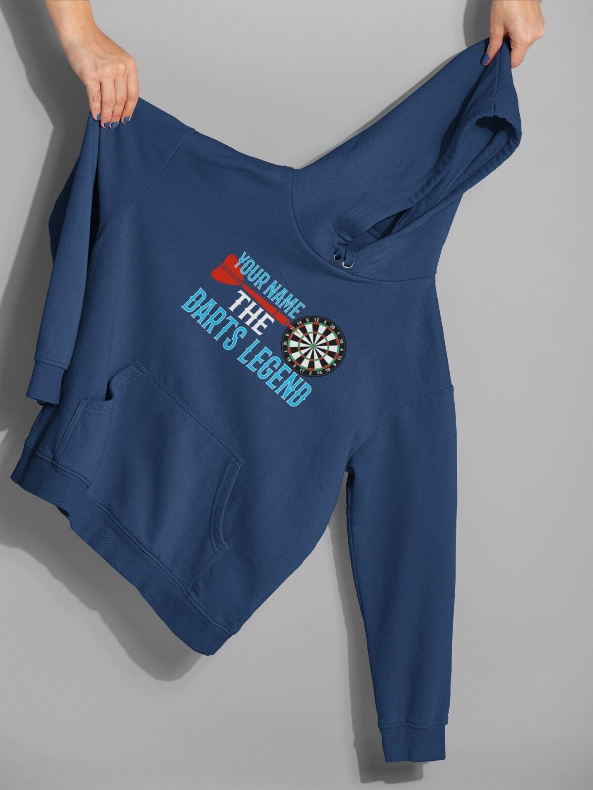 Personalised Darts Hoodie ANY NAME The DARTS LEGEND Custom Gift Idea PGalaxy Tees