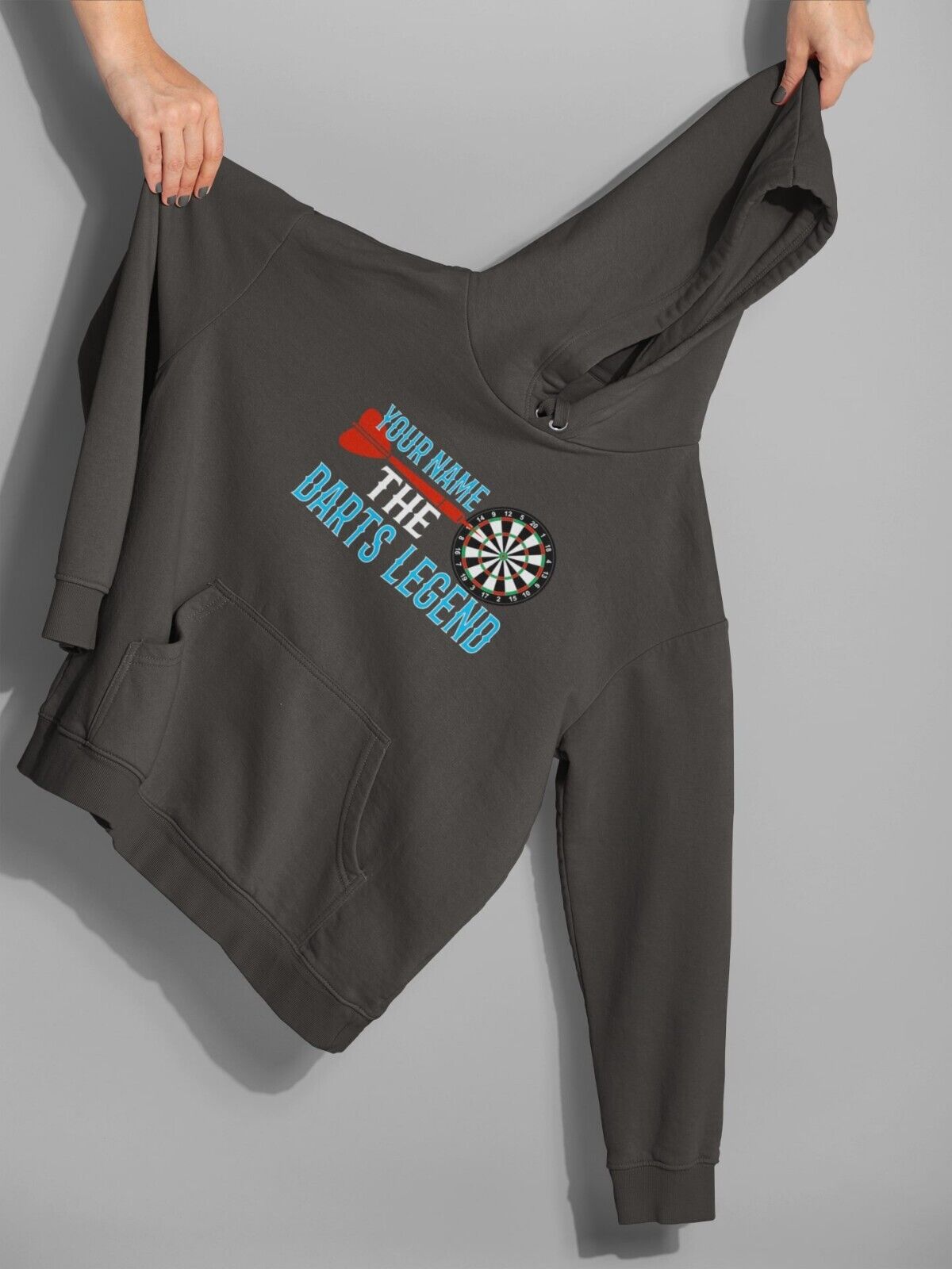 Personalised Darts Hoodie ANY NAME The DARTS LEGEND Custom Gift Idea PGalaxy Tees