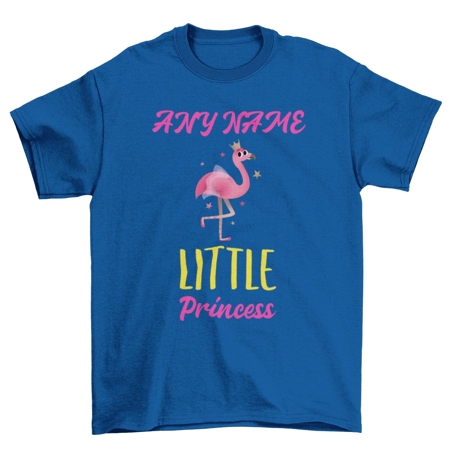 Personalised Girls Little Princess T-shirt flamingo ballerina any nameGalaxy Tees