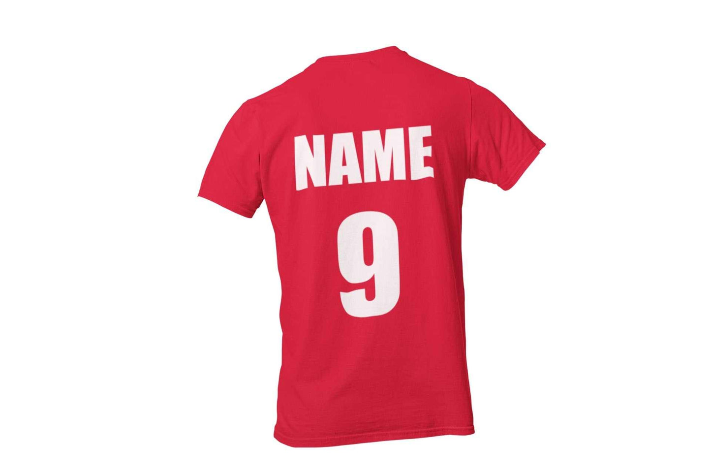Personalised Kids ENGLAND EURO 2024 T Shirt with Name and Number on BaGalaxy Tees