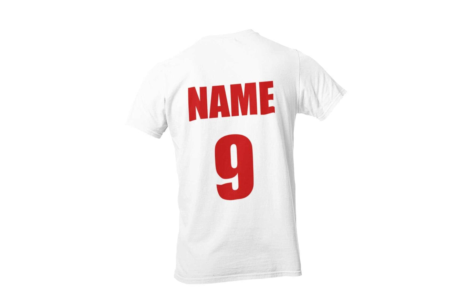 Personalised Kids ENGLAND EURO 2024 T Shirt with Name and Number on BaGalaxy Tees