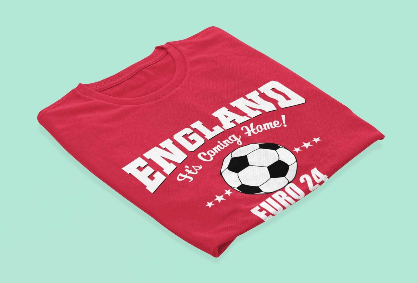 Personalised Kids ENGLAND EURO 2024 T Shirt with Name and Number on BaGalaxy Tees