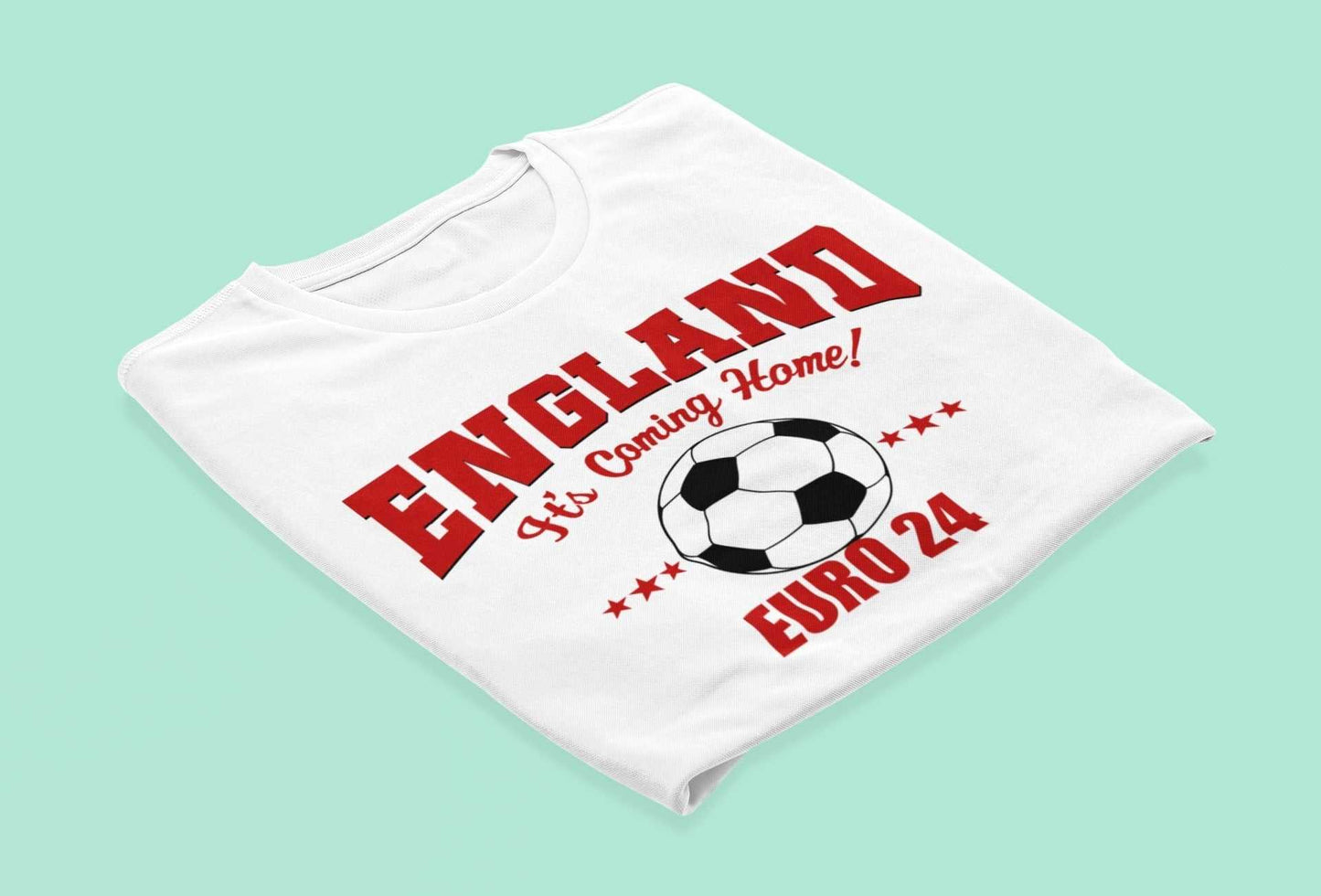 Personalised Kids ENGLAND EURO 2024 T Shirt with Name and Number on BaGalaxy Tees