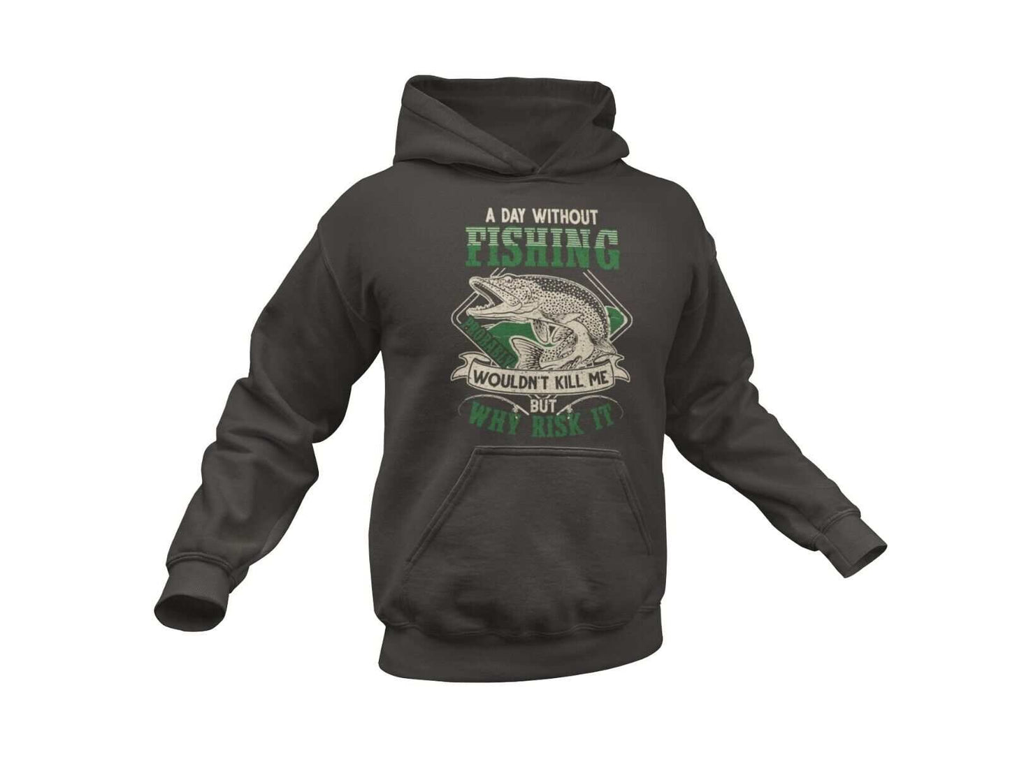 Personalised PIKE FISHING HOODIE A Day without Fishing Name and NumberGalaxy Tees