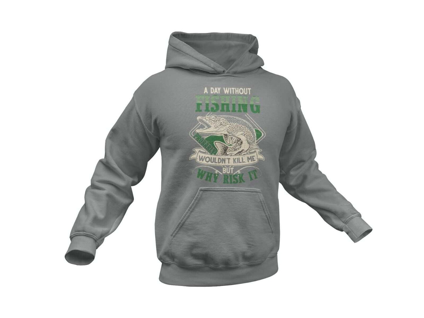 Personalised PIKE FISHING HOODIE A Day without Fishing Name and NumberGalaxy Tees