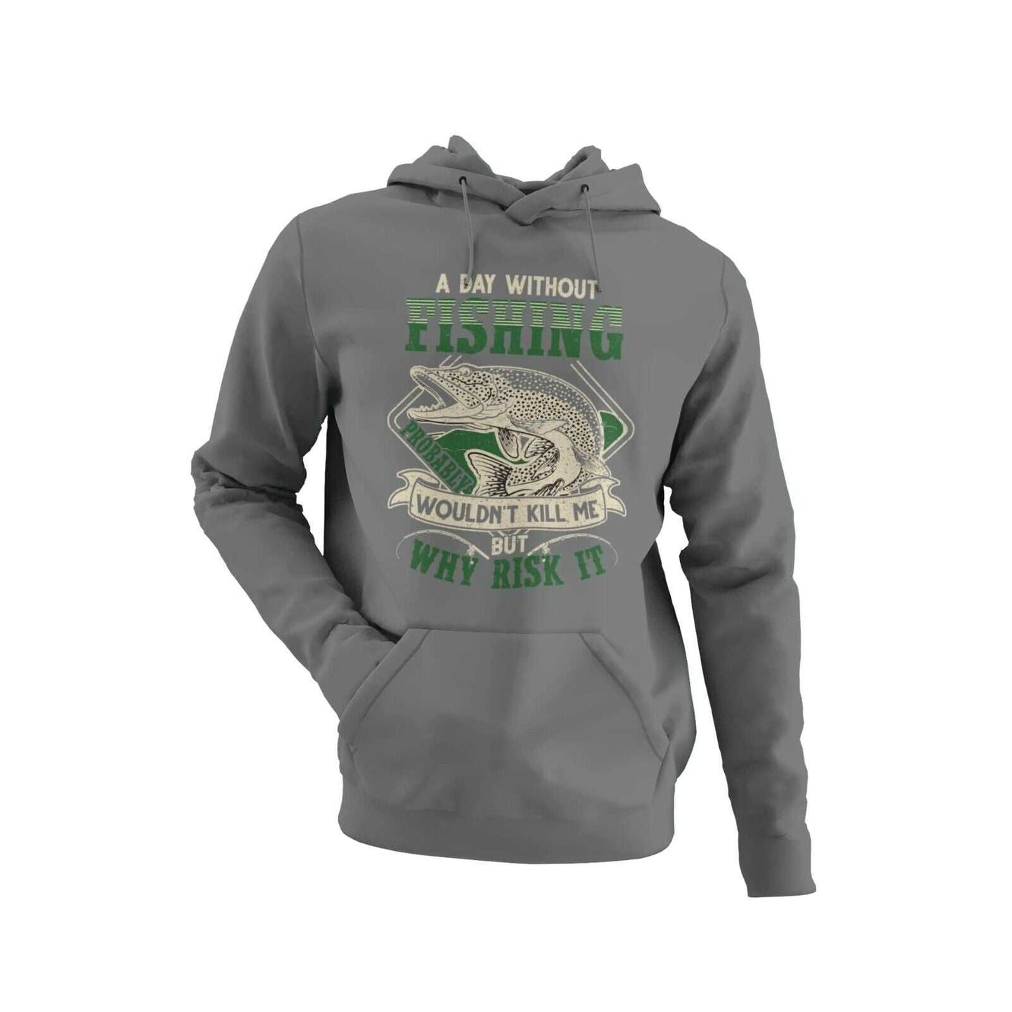 Personalised PIKE FISHING HOODIE A Day without Fishing Name and NumberGalaxy Tees