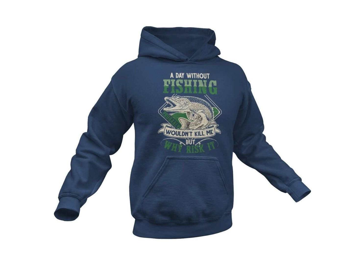 Personalised PIKE FISHING HOODIE A Day without Fishing Name and NumberGalaxy Tees