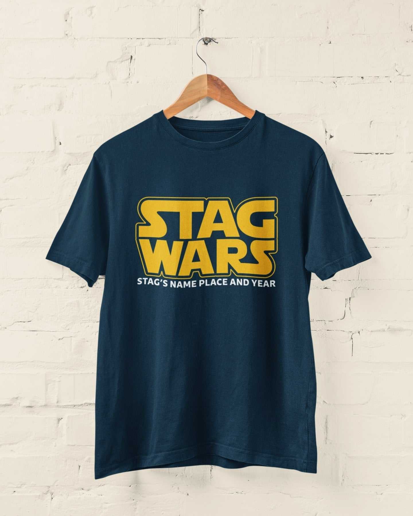 Personalised STAG WARS T Shirt Custom Name of Groom / Place and Year oGalaxy Tees