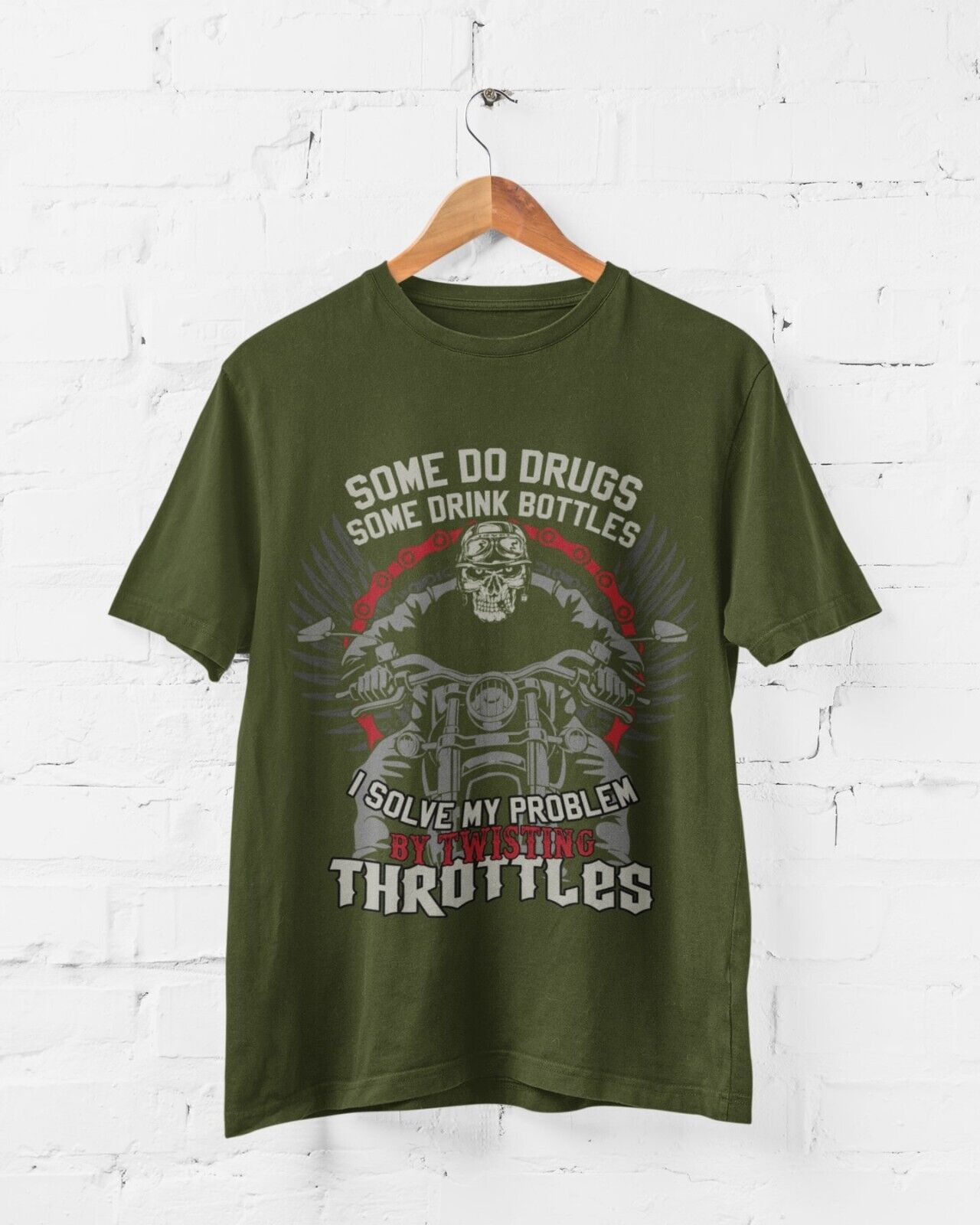 Personalised Sober Biker T Shirt Name and Number on Back Recovery ThemGalaxy Tees