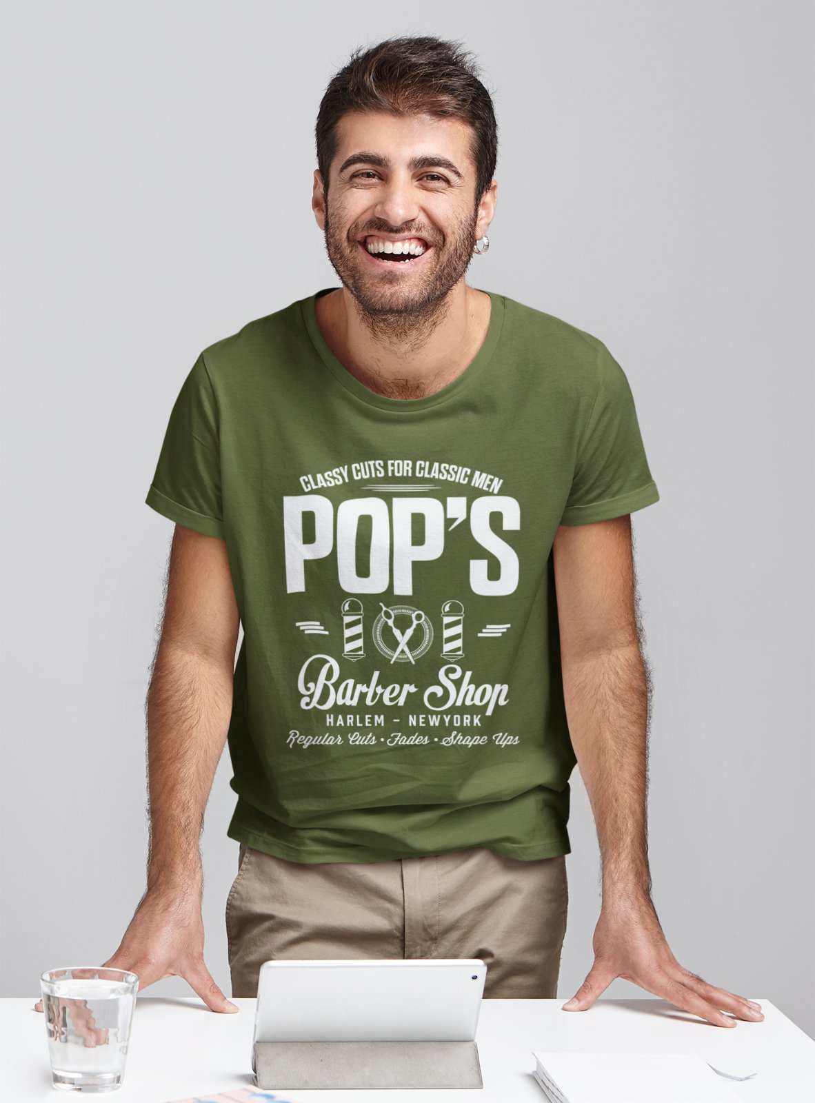 Pops Barber Shop T Shirt Cage Luke TV Fan Classic Superhero Gift Idea Galaxy Tees