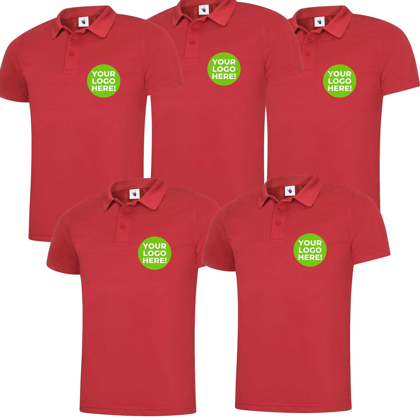 Personalised Printed Workwear Bundle - 5x Ultra Cool Poloshirts With YGalaxy Tees