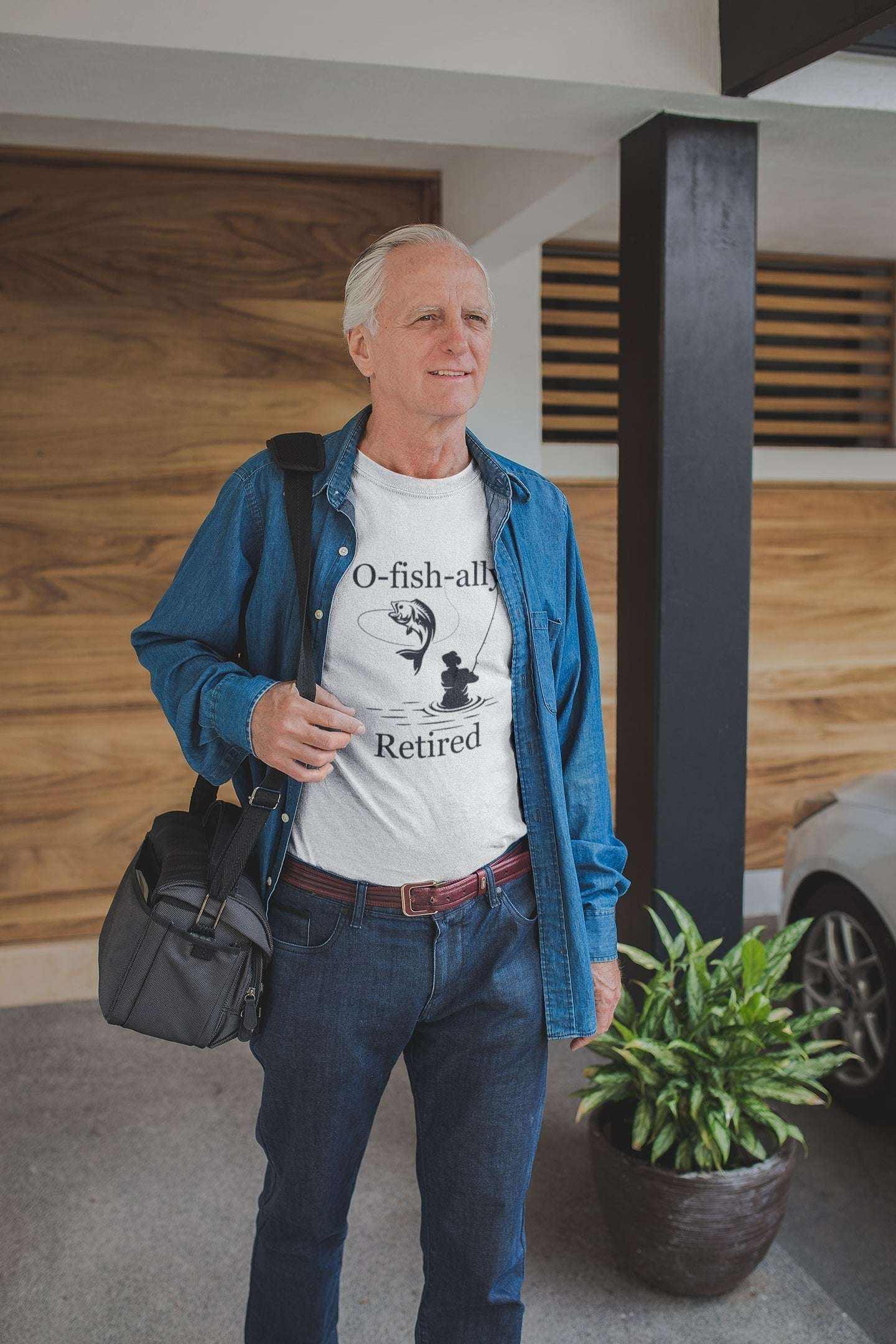 Retirement Gift For Fisherman Angler O-Fish-Ally Retired Funny NoveltyGalaxy Tees