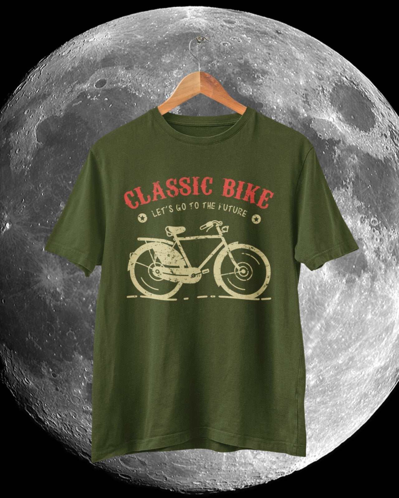 Retro Cycling T Shirt Classic Bike Let's Go To The Future Cyclist GiftGalaxy Tees