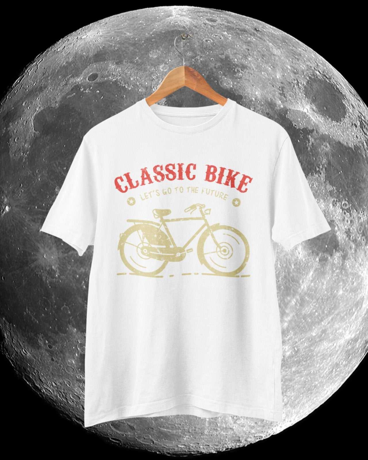 Retro Cycling T Shirt Classic Bike Let's Go To The Future Cyclist GiftGalaxy Tees
