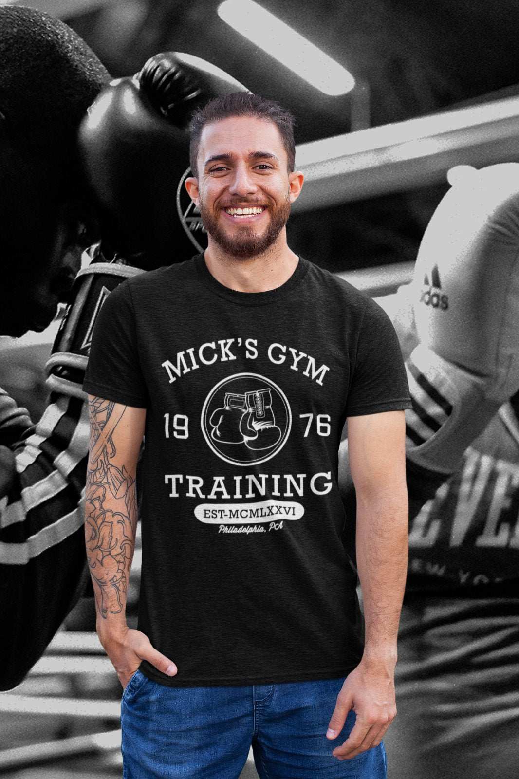 Retro Mick's Gym 1976 T Shirt Movie Rocky Classic Boxing Training GiftGalaxy Tees