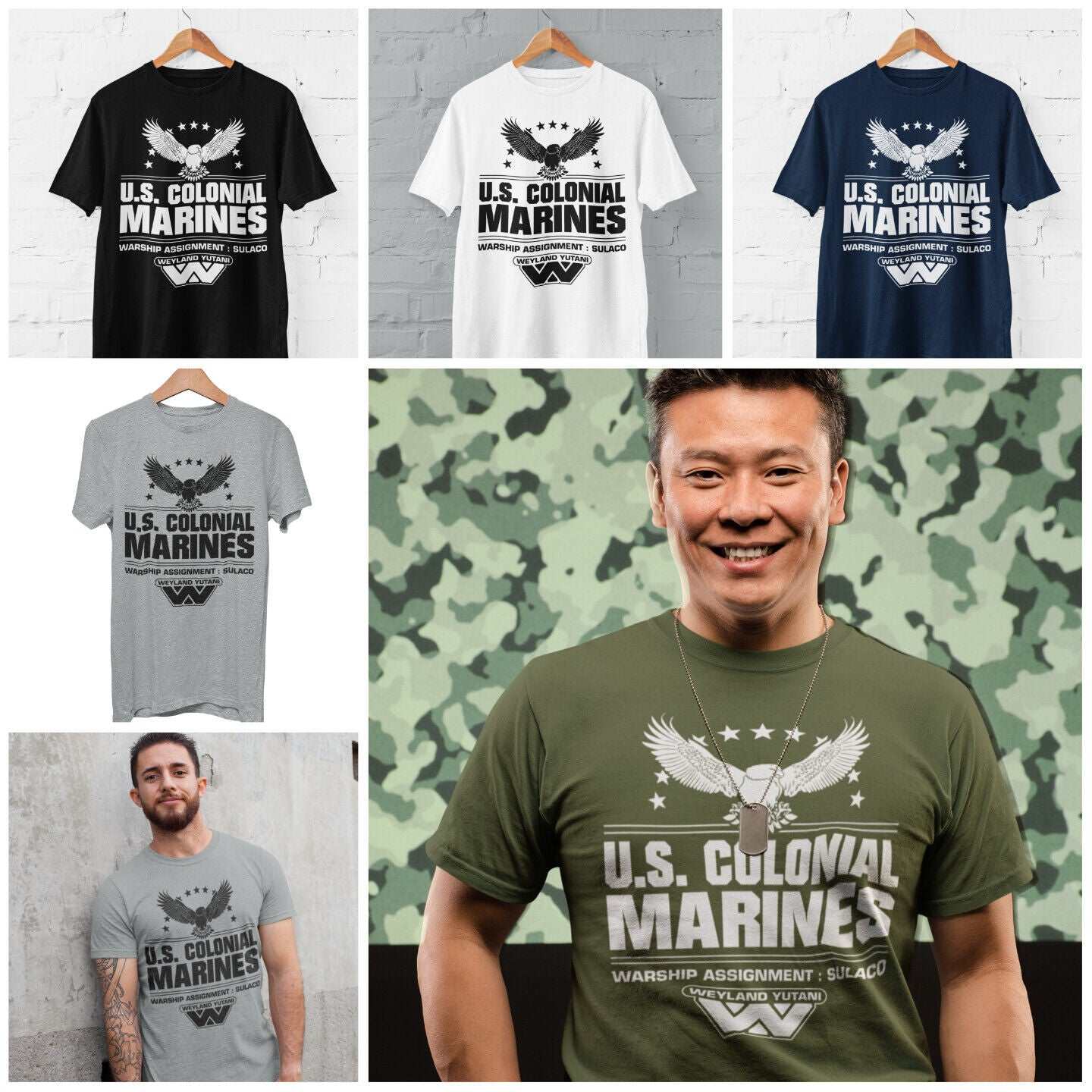 Retro Style Sci Fi T Shirt US Colonial Marines gift idea for 80s 90s fGalaxy Tees