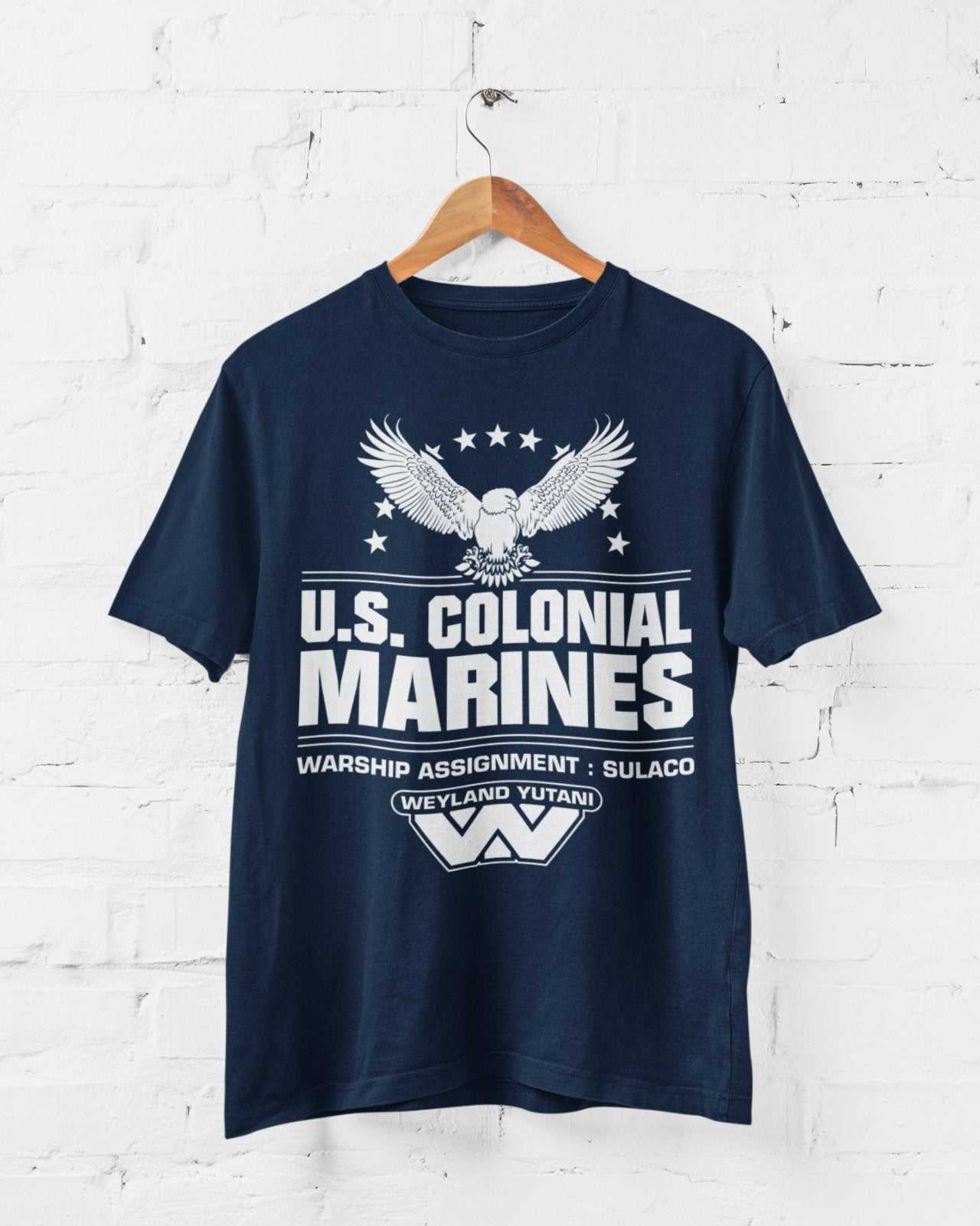 Retro Style Sci Fi T Shirt US Colonial Marines gift idea for 80s 90s fGalaxy Tees