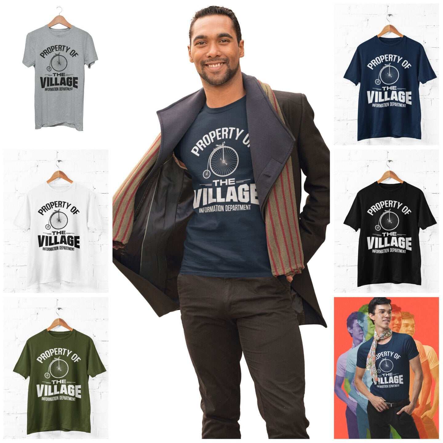 Retro TV T Shirt Property Of The Village Prisoner The 60s Funny Cult FGalaxy Tees
