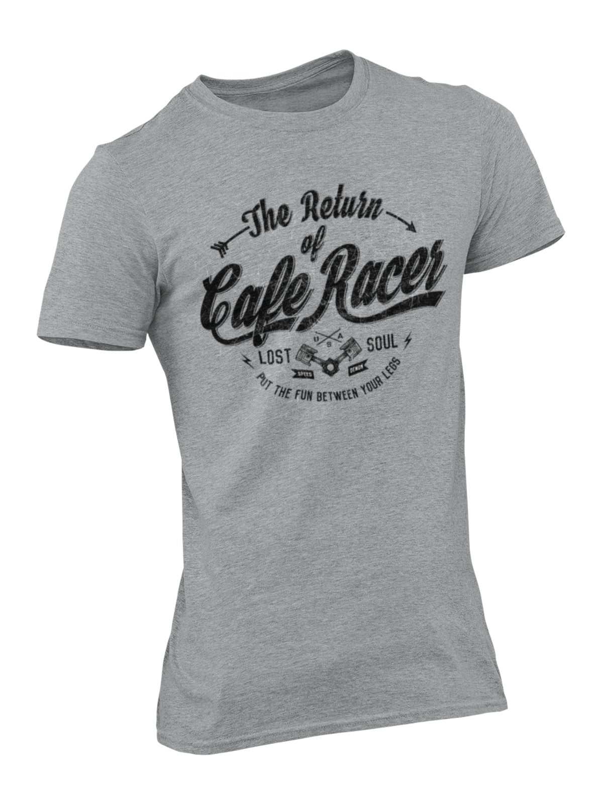 Return Of The Cafe Racer Biker T Shirt Retro Classic Motorcycle DesignGalaxy Tees