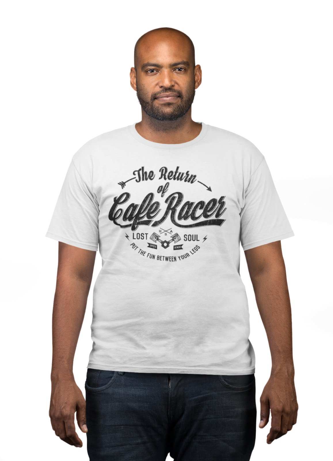 Return Of The Cafe Racer Biker T Shirt Retro Classic Motorcycle DesignGalaxy Tees