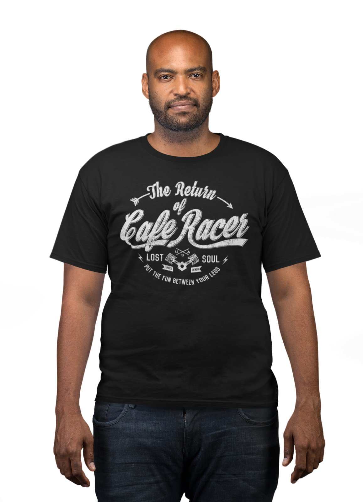 Return Of The Cafe Racer Biker T Shirt Retro Classic Motorcycle DesignGalaxy Tees