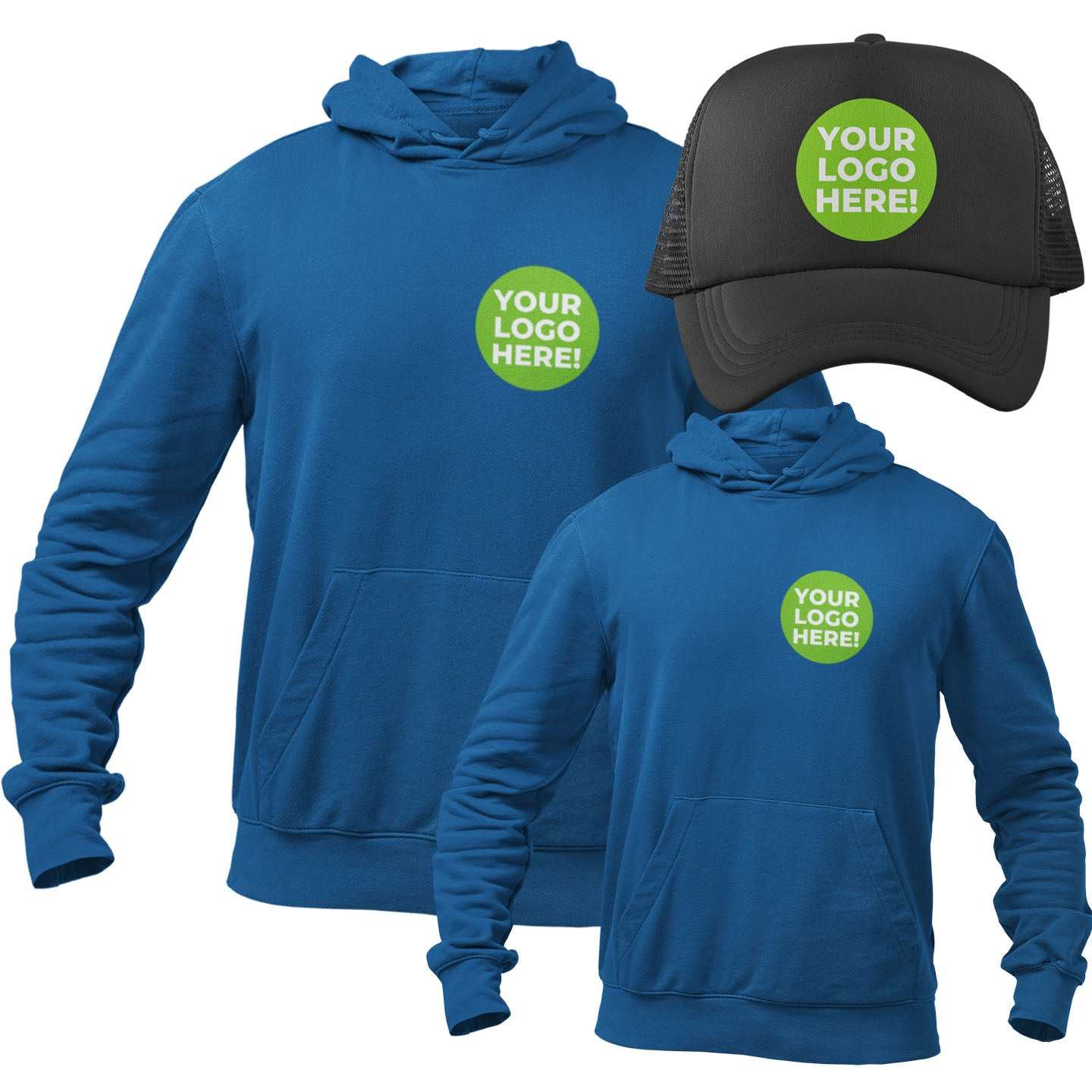 Personalised Workwear Bundle 2 Hoodies and One Baseball Cap Printed wiGalaxy Tees