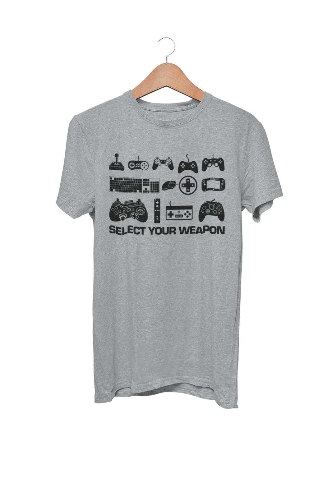 Select Your Weapon Retro Gaming Controllers T Shirt Gaming Classic GifGalaxy Tees