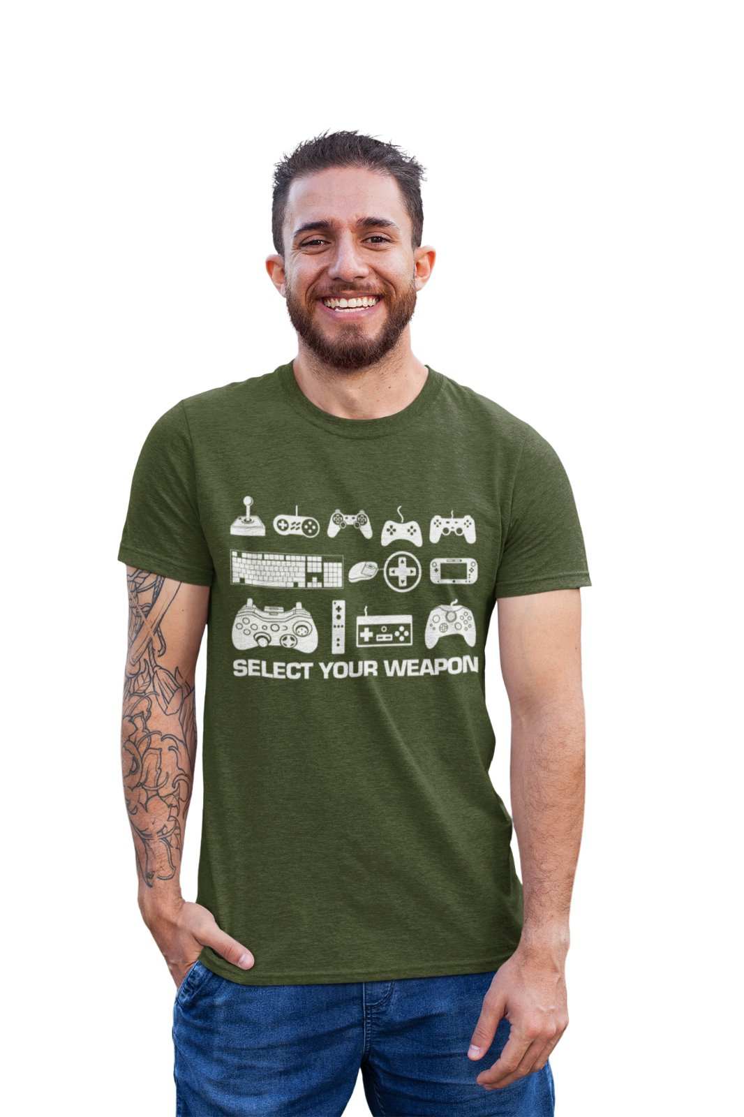 Select Your Weapon Retro Gaming Controllers T Shirt Gaming Classic GifGalaxy Tees