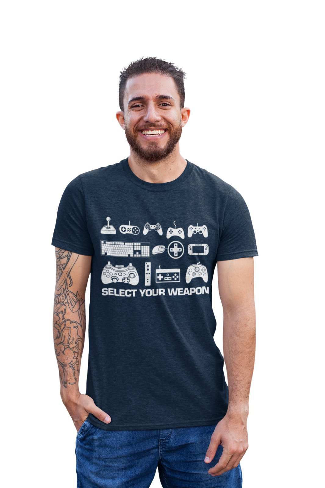 Select Your Weapon Retro Gaming Controllers T Shirt Gaming Classic GifGalaxy Tees
