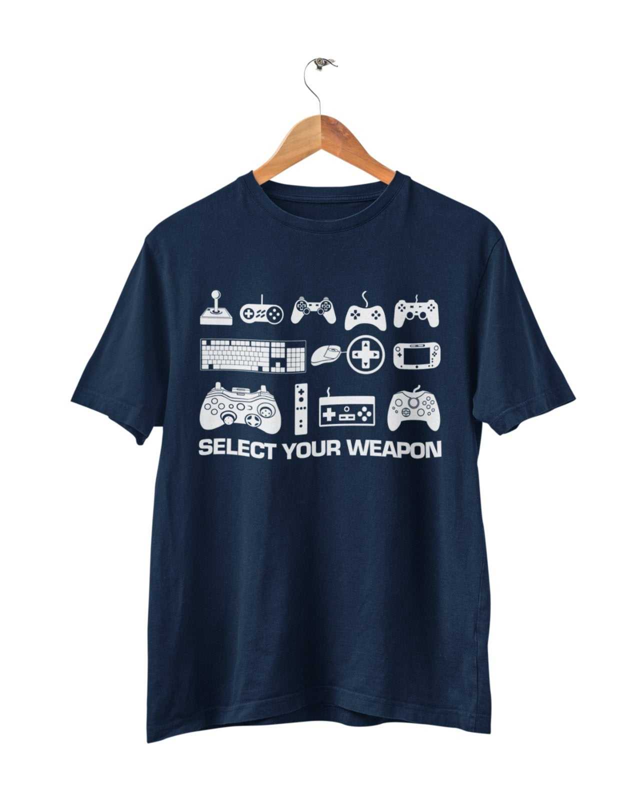 Select Your Weapon Retro Gaming Controllers T Shirt Gaming Classic GifGalaxy Tees
