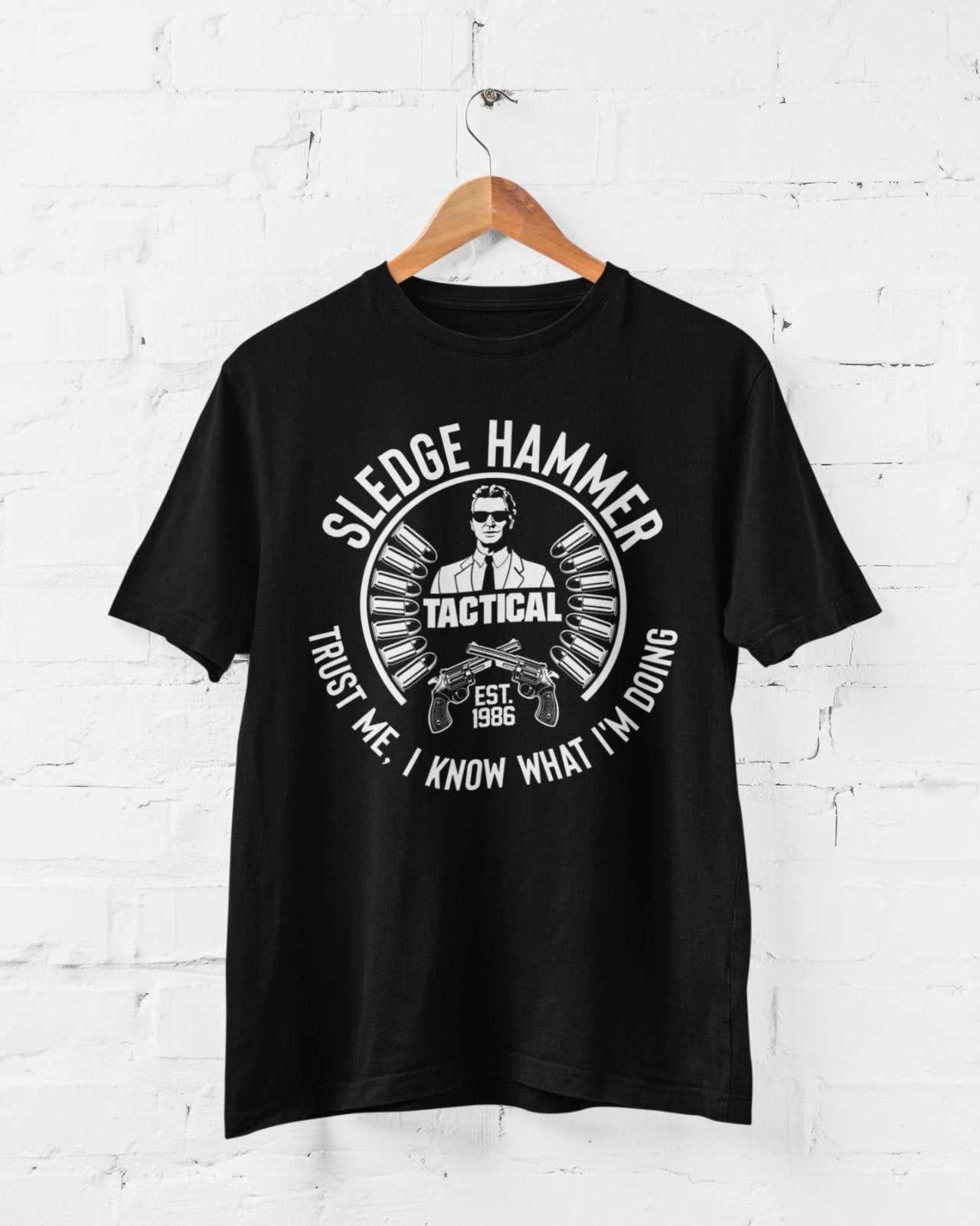 Sledgehammer Est 1986 Retro T Shirt TV 80s Funny Cop Show Classic GiftGalaxy Tees